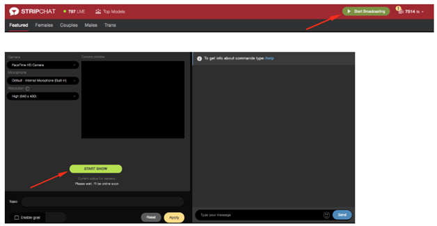 Вебкам проект Stripchat: регистрация моделью, цены и выплаты